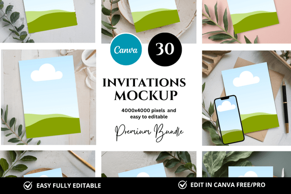 30 Invitation Canva Mockup: A Versatile Toolkit for Every Creator