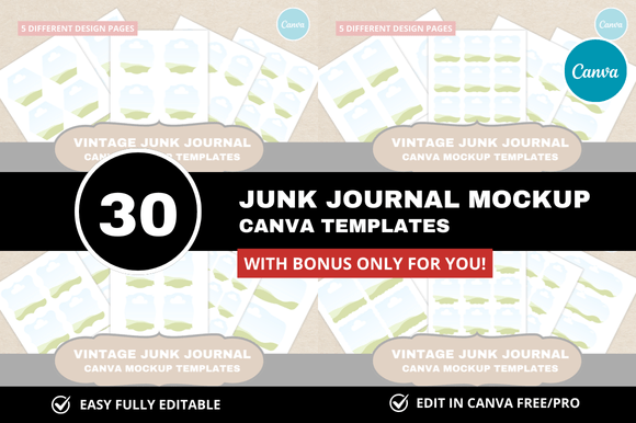 30 Vintage Junk Journal Template Bonus: More Than Just Pretty Pages