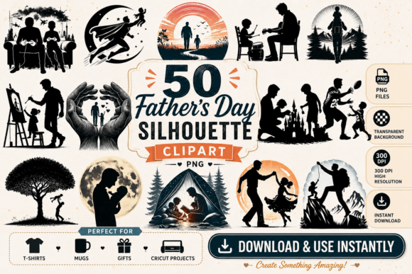 50 Heartwarming Father’s Day Silhouette Designs to Celebrate Dad