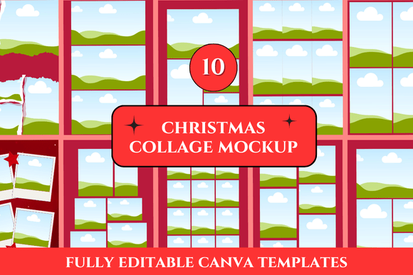 Designing a Festive Narrative: The Art and Utility of Christmas Collage Mockups in Canva