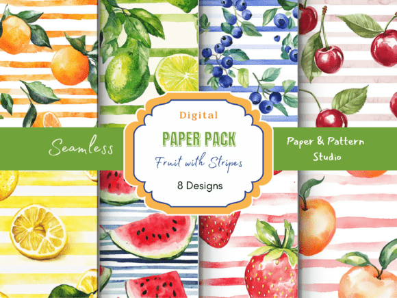 Fruit with Striped Pattern Seamless: Creative Uses