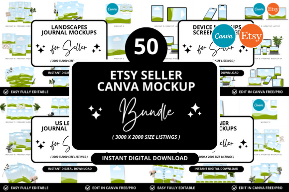 How an Etsy Canva Mockup Bundle Streamlines Your Creative Workflow