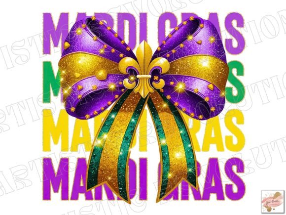Mardi Gras Coquette PNG Fleur De Lis Png: A Modern Twist on Timeless Elegance