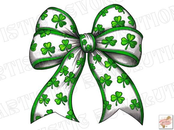 St Patrick’s Day PNG Retro Coquette Bow: A Versatile Design Element for Creators and Businesses