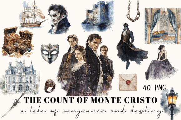 The Count of Monte Cristo Gothic Art Print