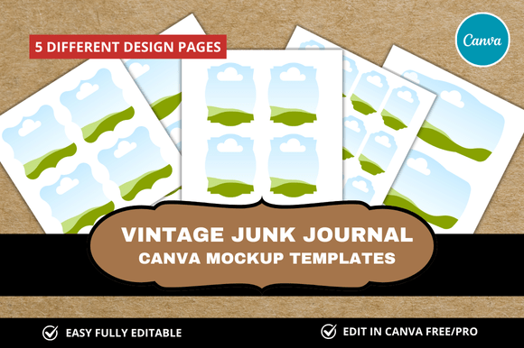 Vintage Junk Journal Template